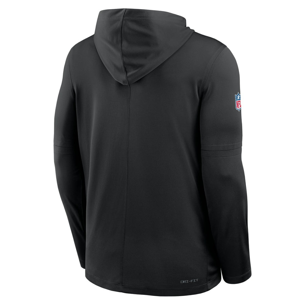 Nike Detroit Lions Sideline Pure Fury Performance Long Sleeve Hoodie T-Shirt Black