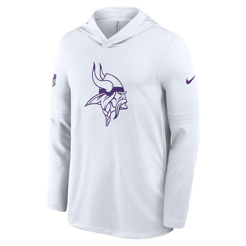 Nike Minnesota Vikings Sideline Option Read Dri-FIT Long Sleeve Hoodie T-Shirt  White
