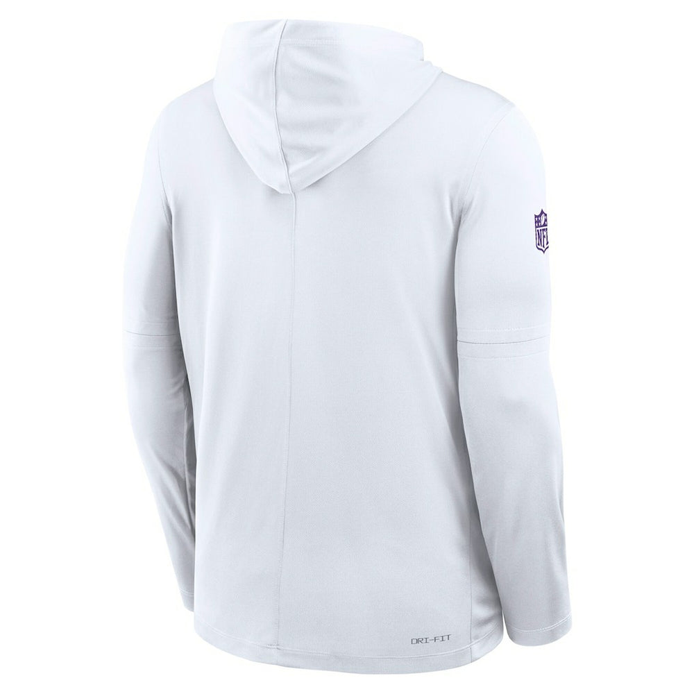 Nike Minnesota Vikings Sideline Option Read Dri-FIT Long Sleeve Hoodie T-Shirt  White