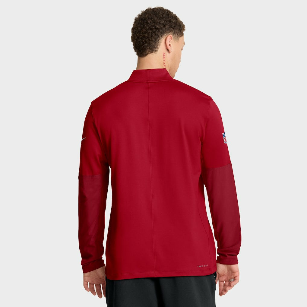 Nike Atlanta Falcons Sideline Dri-FIT Half-Zip Pullover Red