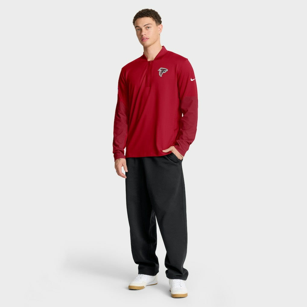 Nike Atlanta Falcons Sideline Dri-FIT Half-Zip Pullover Red