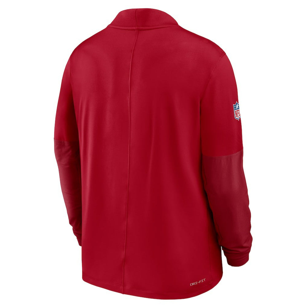 Nike Atlanta Falcons Sideline Dri-FIT Half-Zip Pullover Red