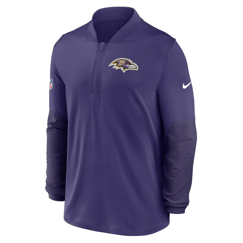 Nike Baltimore Ravens Sideline Dri-FIT Half-Zip Pullover Purple