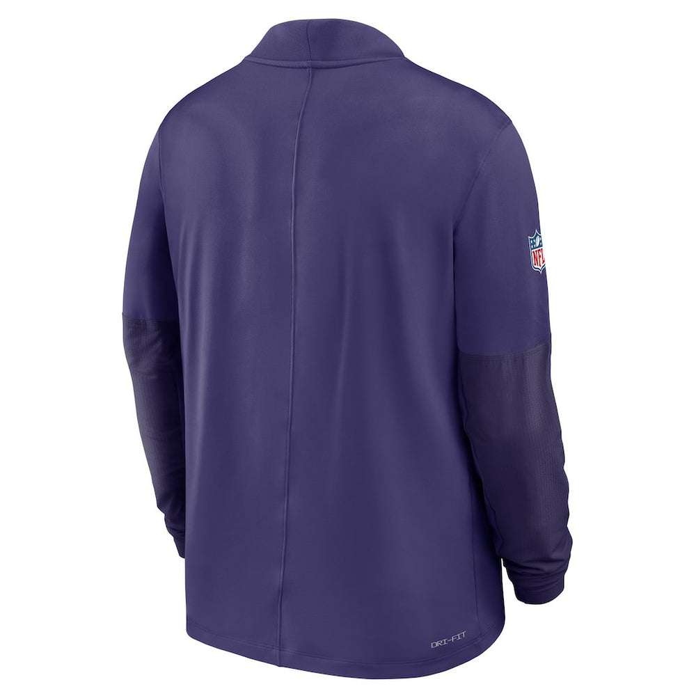Nike Baltimore Ravens Sideline Dri-FIT Half-Zip Pullover Purple