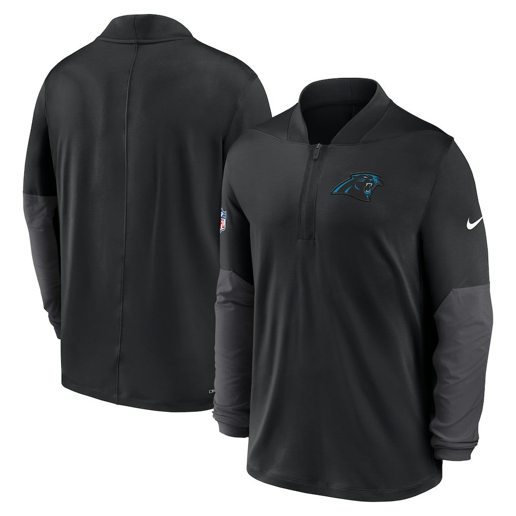 Nike Carolina Panthers Sideline Dri-FIT Half-Zip Pullover Black
