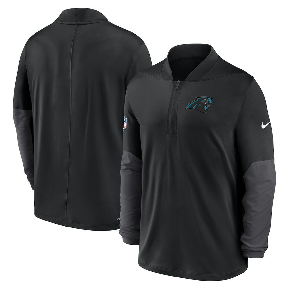 Nike Carolina Panthers Sideline Dri-FIT Half-Zip Pullover Black