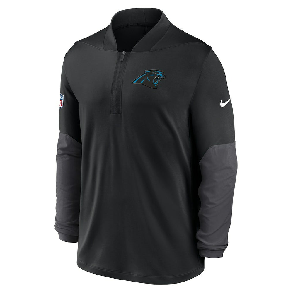 Nike Carolina Panthers Sideline Dri-FIT Half-Zip Pullover Black