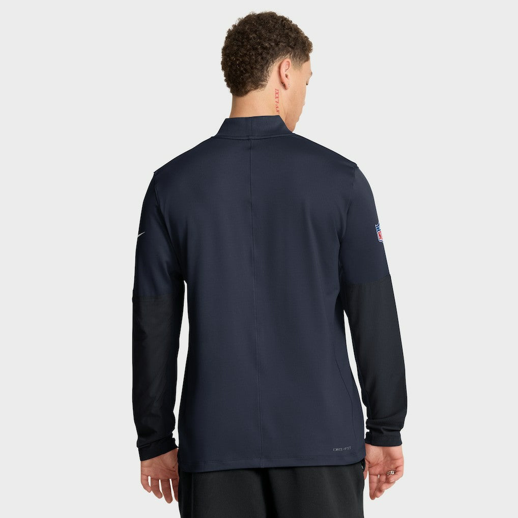 Nike Chicago Bears Sideline Dri-FIT Half-Zip Pullover Navy