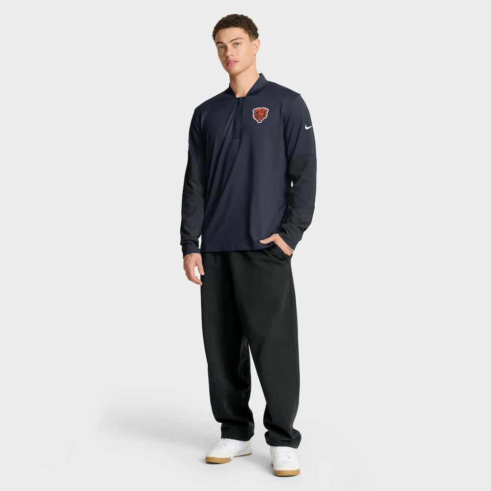 Nike Chicago Bears Sideline Dri-FIT Half-Zip Pullover Navy