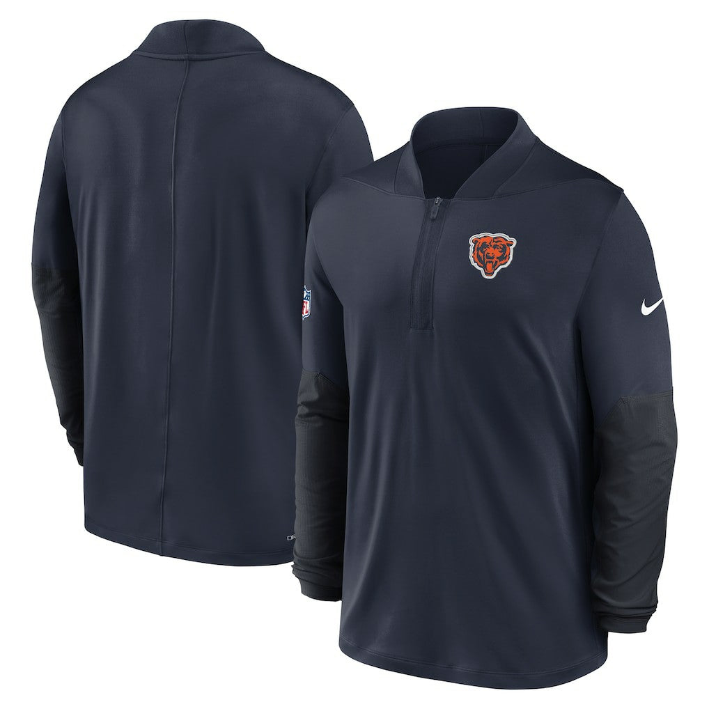 Nike Chicago Bears Sideline Dri-FIT Half-Zip Pullover Navy
