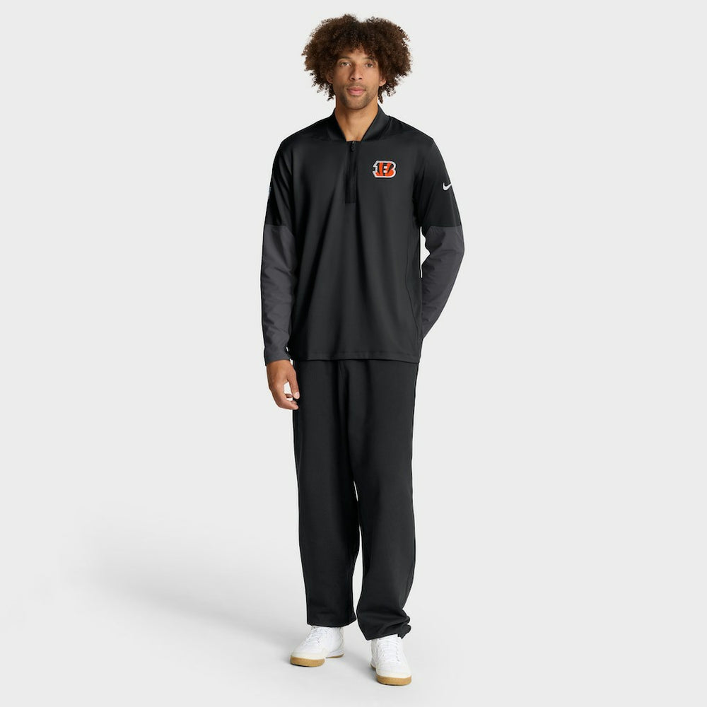 Nike Cincinnati Bengals Sideline Dri-FIT Half-Zip Pullover Black