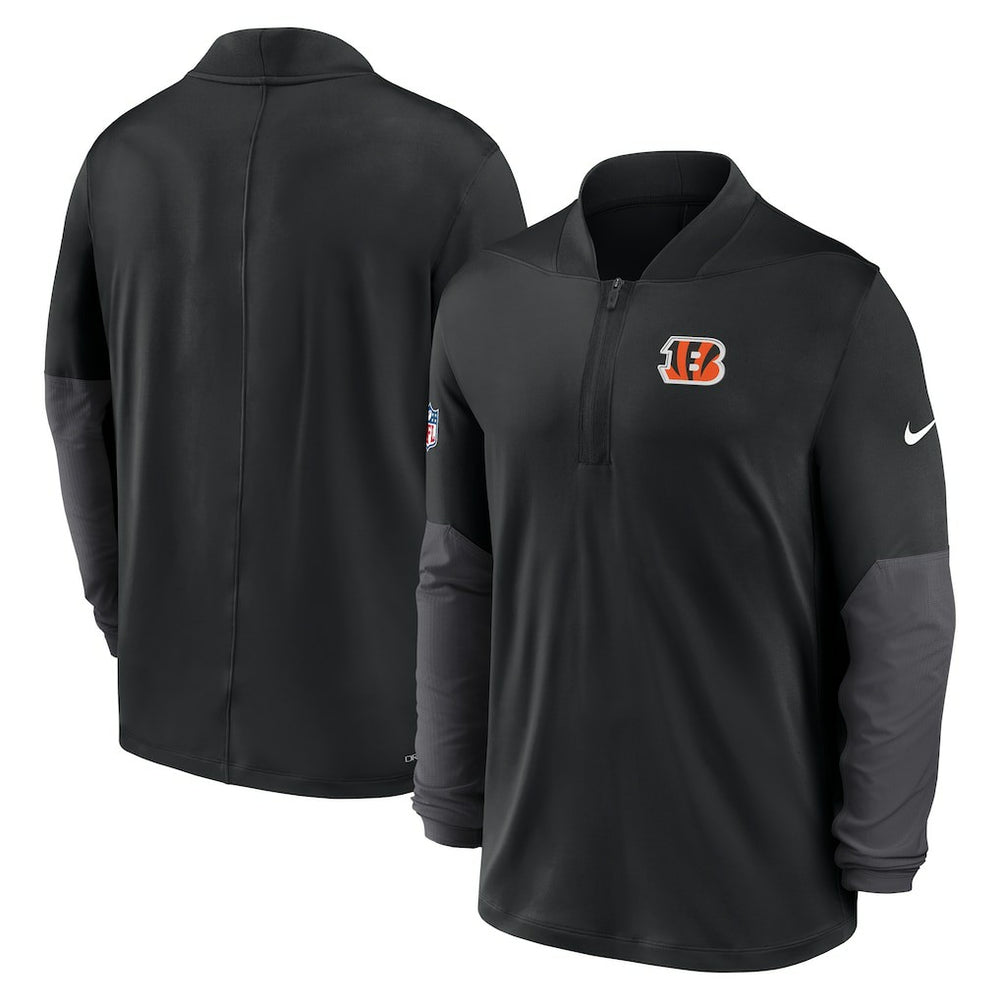 Nike Cincinnati Bengals Sideline Dri-FIT Half-Zip Pullover Black