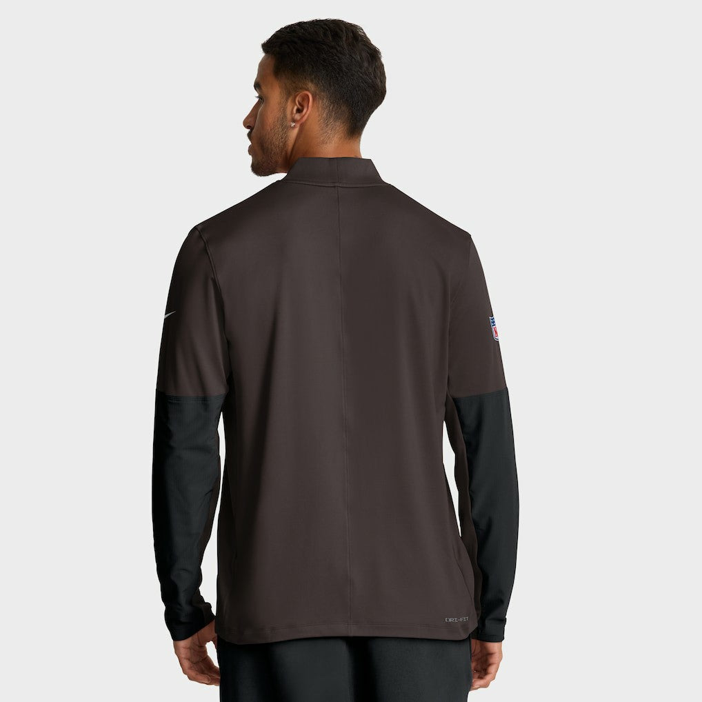 Nike Cleveland Browns Sideline Dri-FIT Half-Zip Pullover Brown