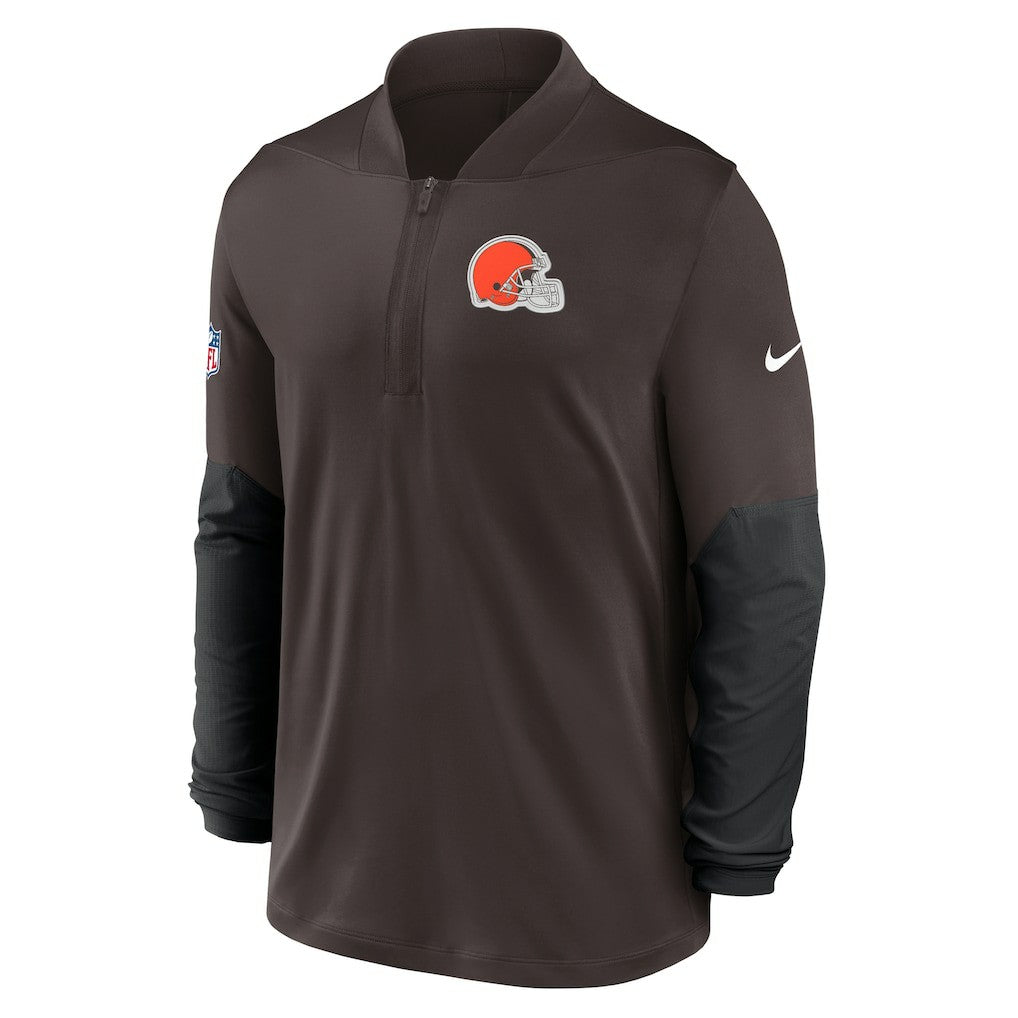 Nike Cleveland Browns Sideline Dri-FIT Half-Zip Pullover Brown