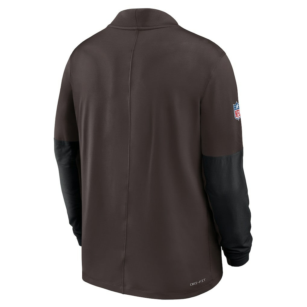 Nike Cleveland Browns Sideline Dri-FIT Half-Zip Pullover Brown