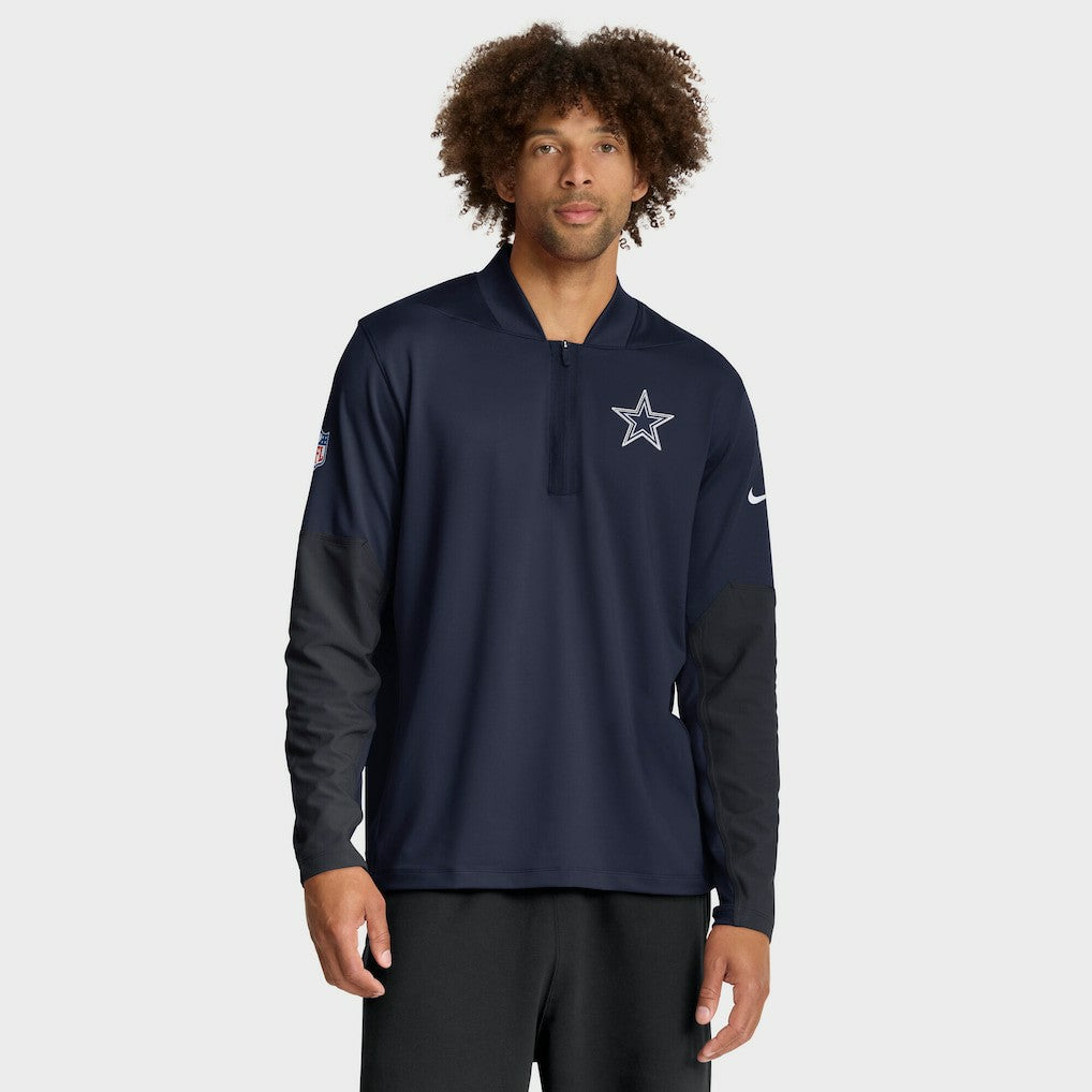 Nike Dallas Cowboys Sideline Dri-FIT Half-Zip Pullover Navy