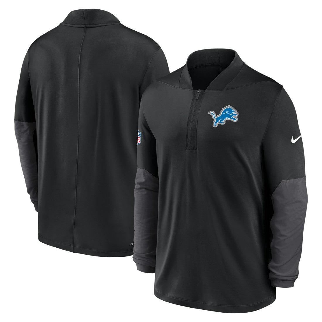 Nike Detroit Lions Sideline Dri-FIT Half-Zip Pullover Black