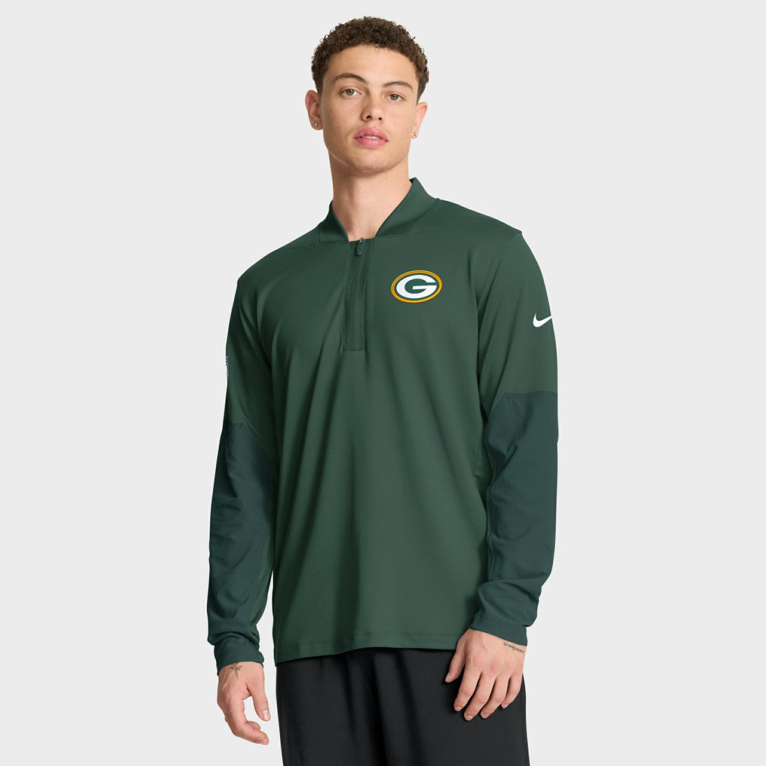 Nike Green Bay Packers Sideline Dri-FIT Half-Zip Pullover Green