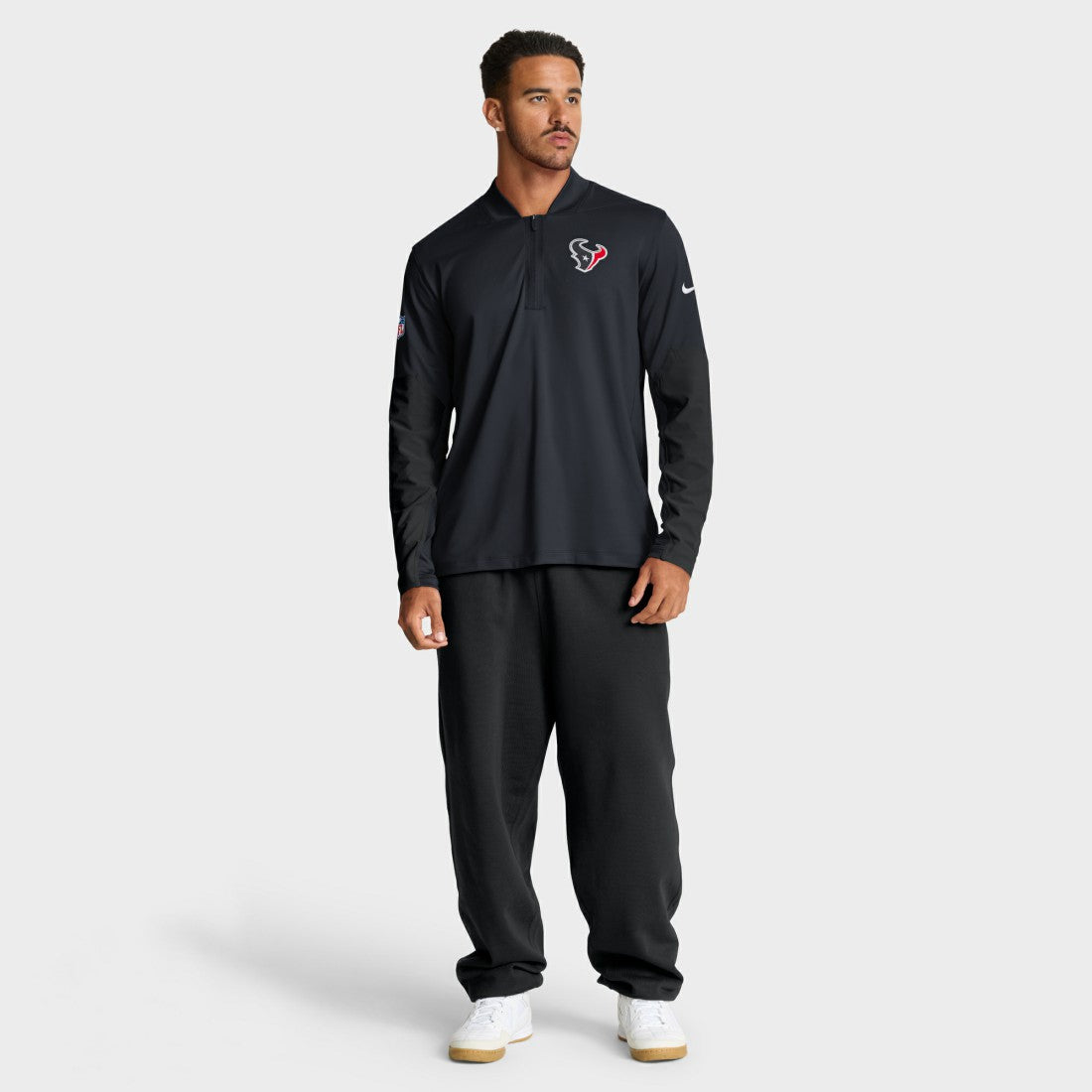 Nike Houston Texans Sideline Dri-FIT Half-Zip Pullover Navy