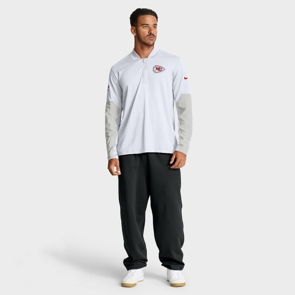 Nike Kansas City Chiefs Sideline Dri-FIT Half-Zip Pullover White