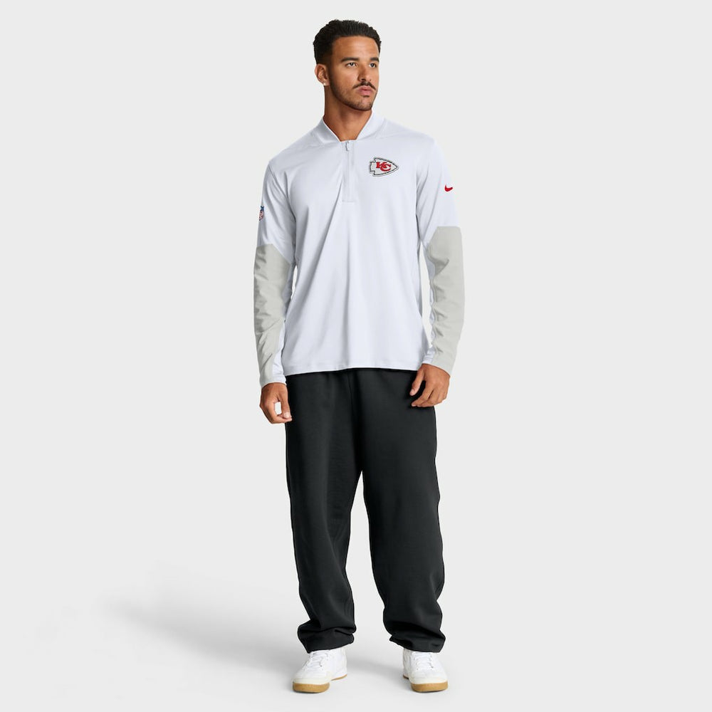 Nike Kansas City Chiefs Sideline Dri-FIT Half-Zip Pullover White