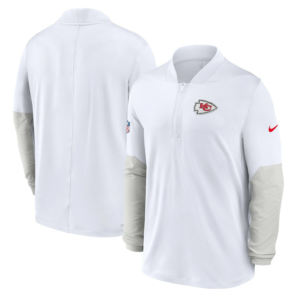 Nike Kansas City Chiefs Sideline Dri-FIT Half-Zip Pullover White