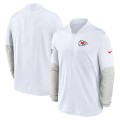 Nike Kansas City Chiefs Sideline Dri-FIT Half-Zip Pullover White