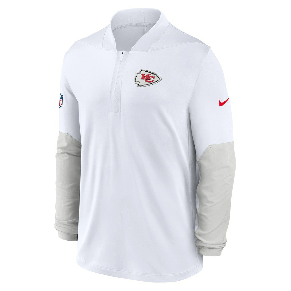 Nike Kansas City Chiefs Sideline Dri-FIT Half-Zip Pullover White
