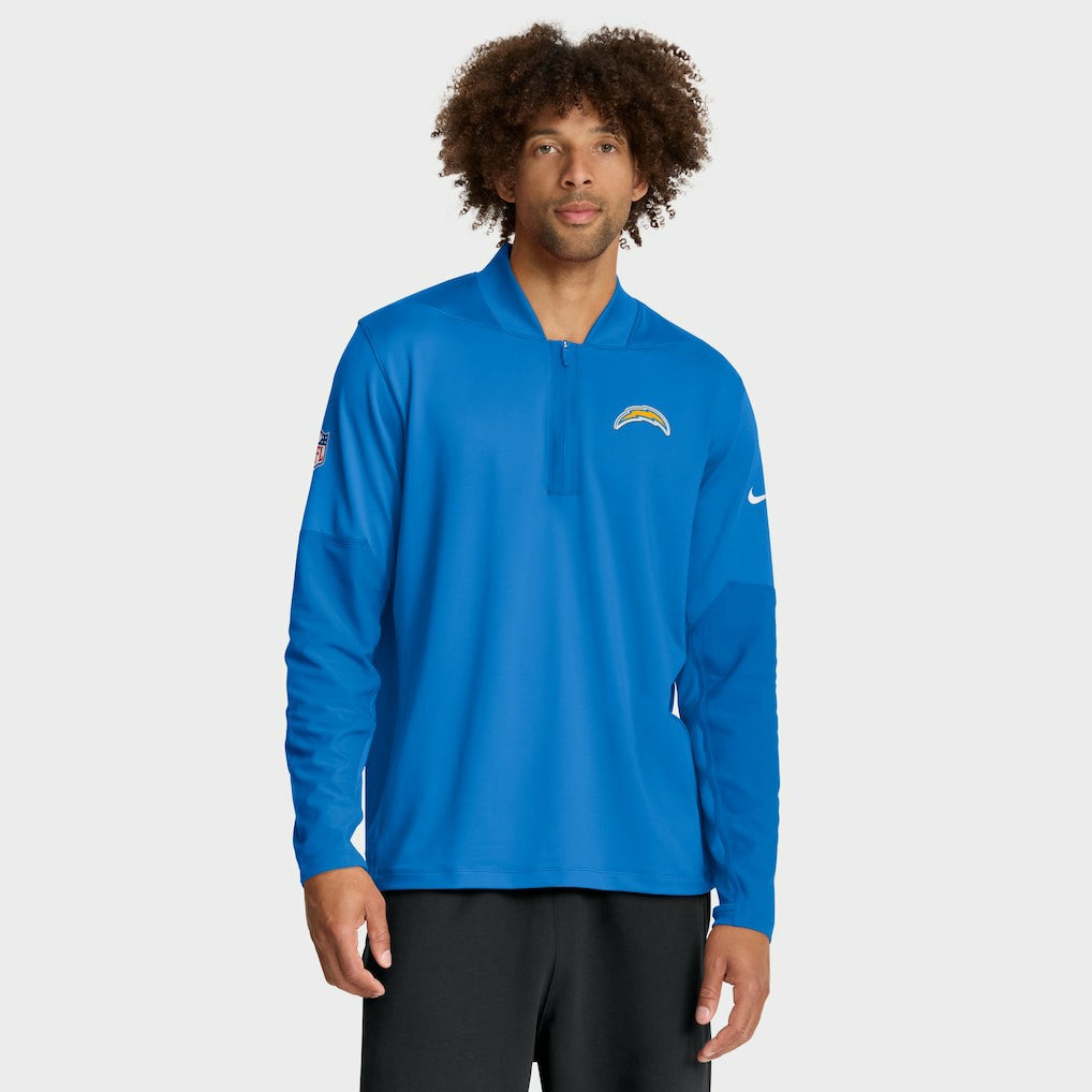 Nike Los Angeles Chargers Sideline Dri-FIT Half-Zip Pullover Powder Blue