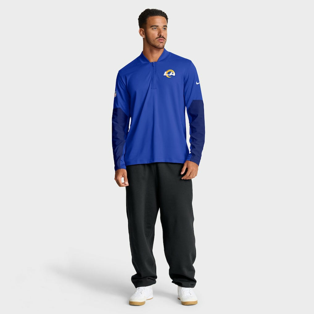 Nike Los Angeles Rams Sideline Dri-FIT Half-Zip Pullover Royal