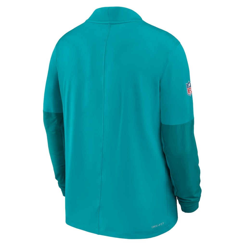 Nike Miami Dolphins Sideline Dri-FIT Half-Zip Pullover Aqua