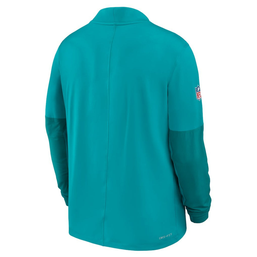 Nike Miami Dolphins Sideline Dri-FIT Half-Zip Pullover Aqua