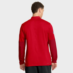 Nike New England Patriots Sideline Dri-FIT Half-Zip Pullover Red