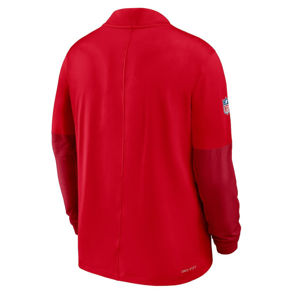 Nike New England Patriots Sideline Dri-FIT Half-Zip Pullover Red