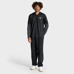 Nike New Orleans Saints Sideline Dri-FIT Half-Zip Pullover Black