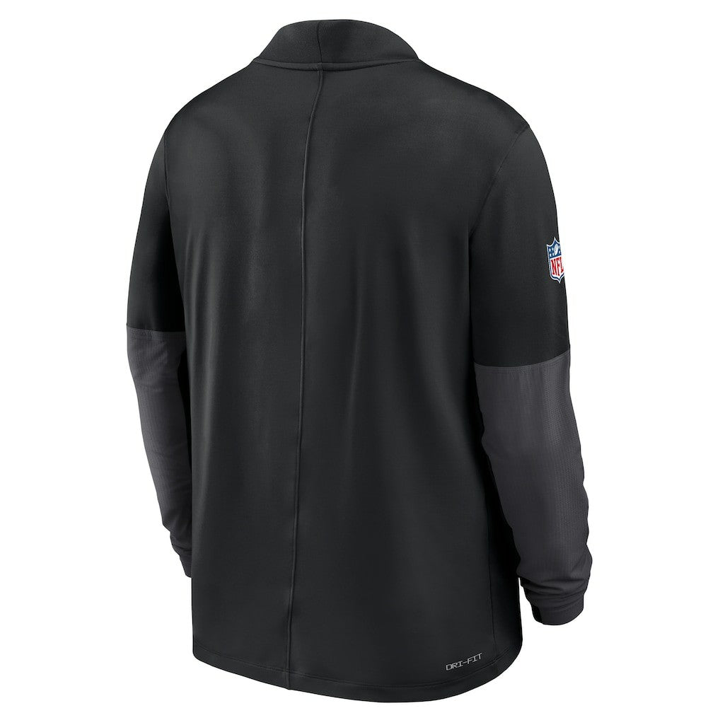 Nike New Orleans Saints Sideline Dri-FIT Half-Zip Pullover Black