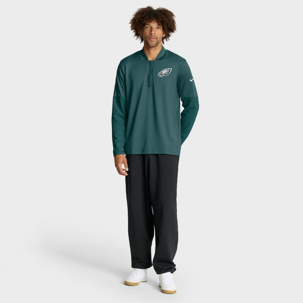 Nike Philadelphia Eagles Sideline Dri-FIT Half-Zip Pullover Green