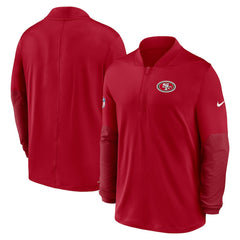 Nike San Francisco 49ers Sideline Dri-FIT Half-Zip Pullover Scarlet