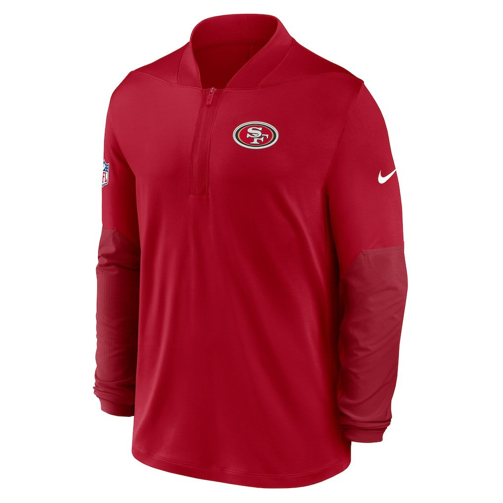 Nike San Francisco 49ers Sideline Dri-FIT Half-Zip Pullover Scarlet