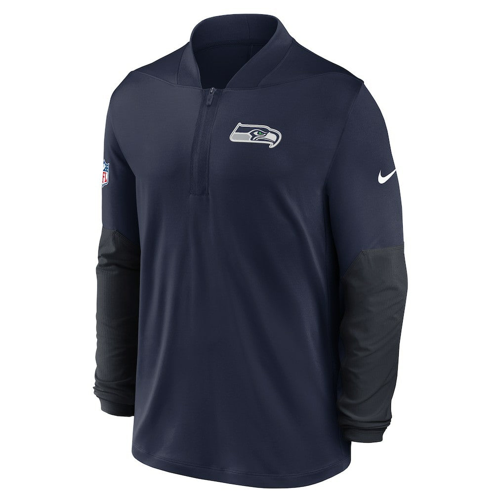 Nike Seattle Seahawks Sideline Dri-FIT Half-Zip Pullover College Navy