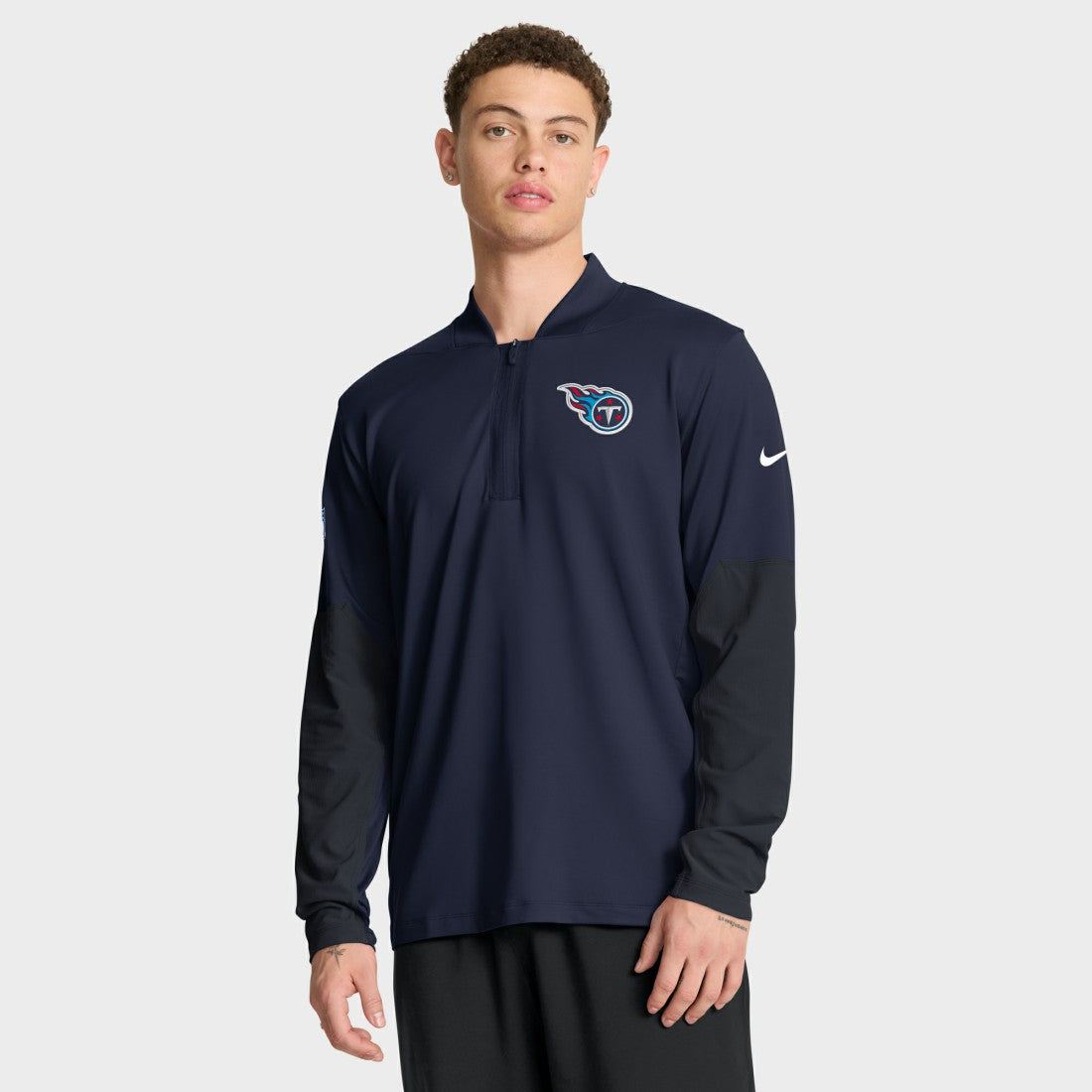 Nike Tennessee Titans Sideline Dri-FIT Half-Zip Pullover Navy