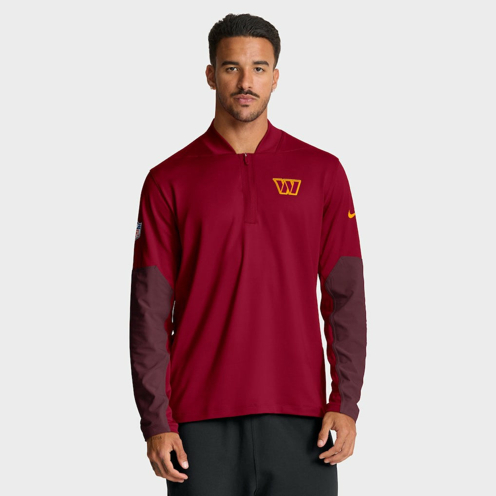 Nike Washington Commanders Sideline Dri-FIT Half-Zip Pullover Burgundy