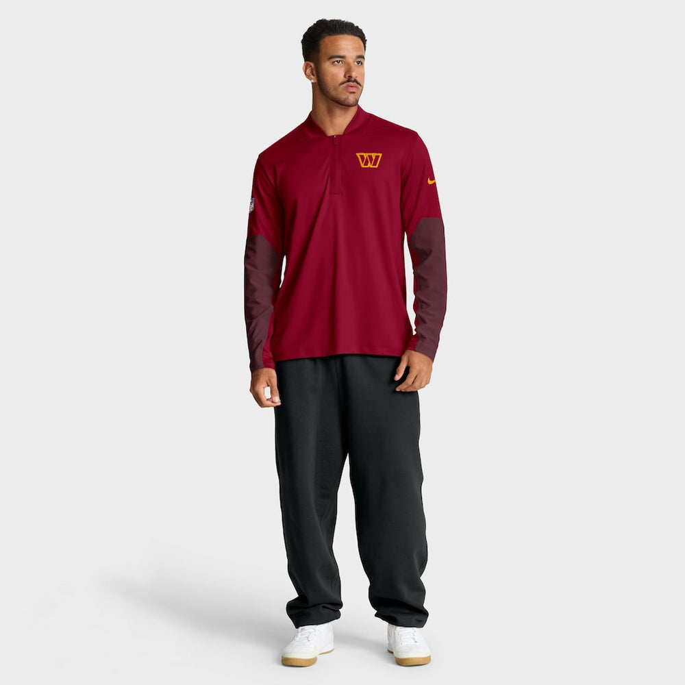 Nike Washington Commanders Sideline Dri-FIT Half-Zip Pullover Burgundy