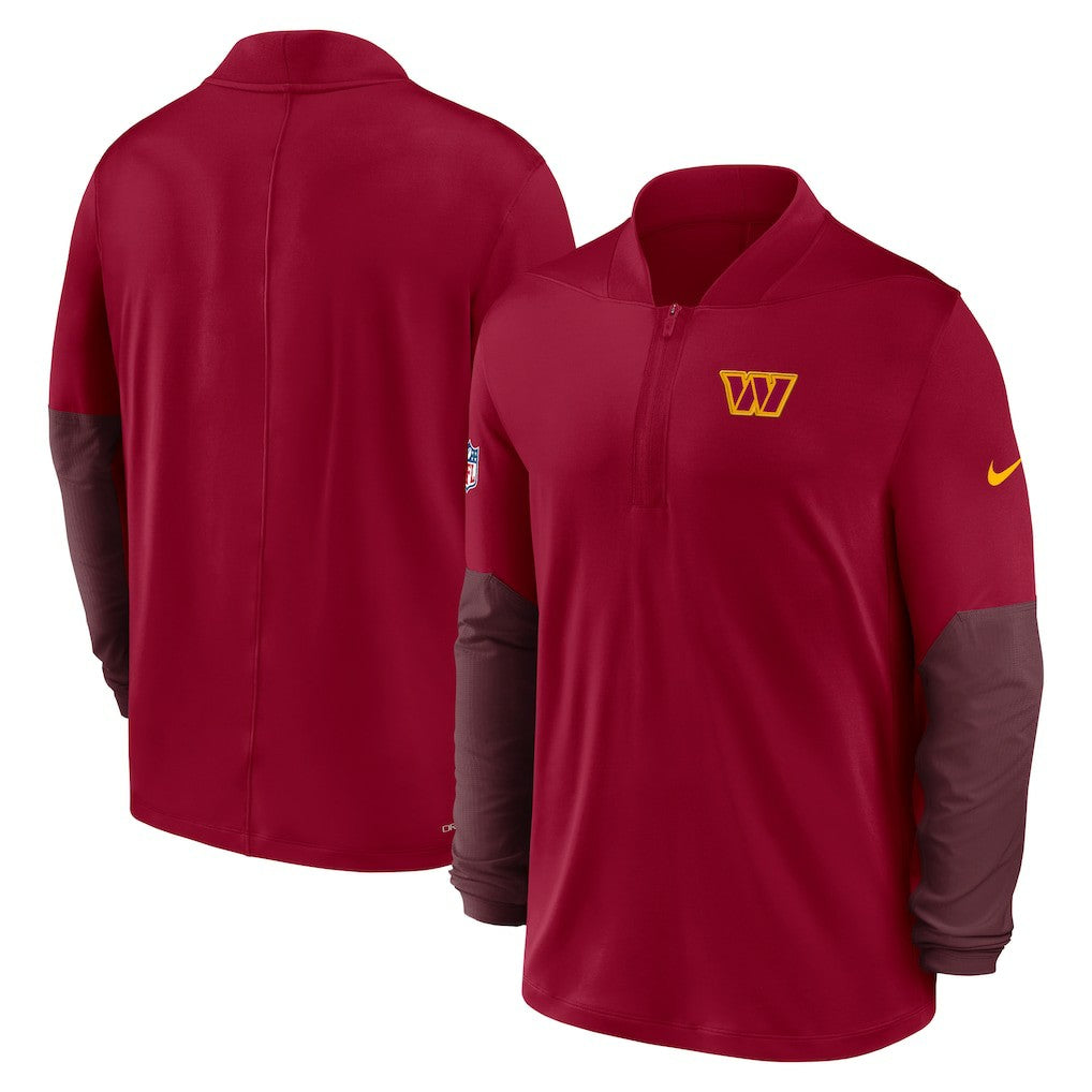 Nike Washington Commanders Sideline Dri-FIT Half-Zip Pullover Burgundy