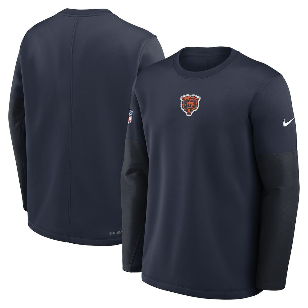 Nike Chicago Bears Sideline Coach Therma-FIT Long Sleeve T-Shirt Navy