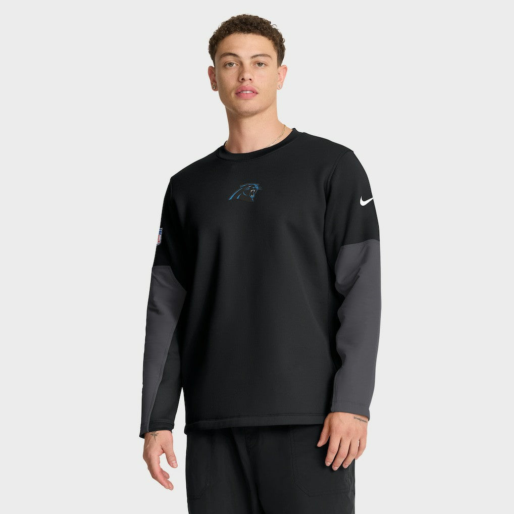 Nike Carolina Panthers Sideline Coach Therma-FIT Long Sleeve T-Shirt Black