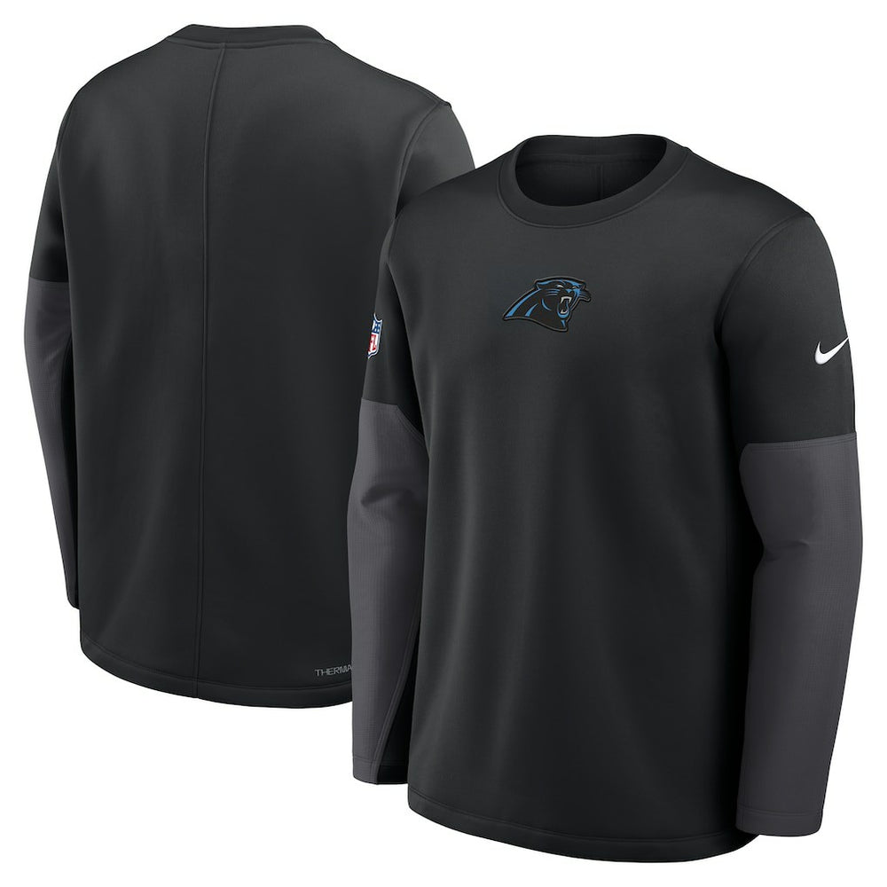 Nike Carolina Panthers Sideline Coach Therma-FIT Long Sleeve T-Shirt Black