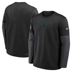 Nike Carolina Panthers Sideline Coach Therma-FIT Long Sleeve T-Shirt Black