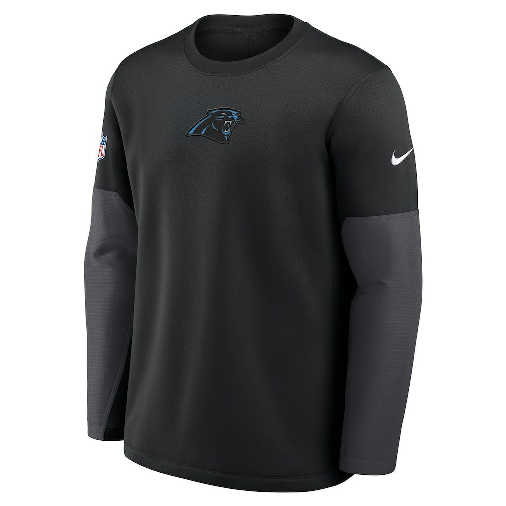 Nike Carolina Panthers Sideline Coach Therma-FIT Long Sleeve T-Shirt Black