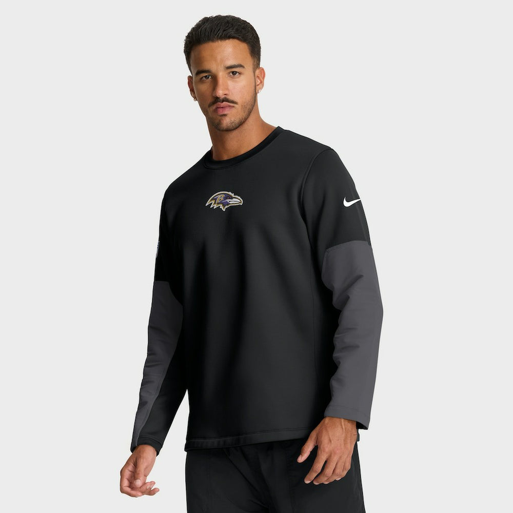Nike Baltimore Ravens Sideline Coach Therma-FIT Long Sleeve T-Shirt Black